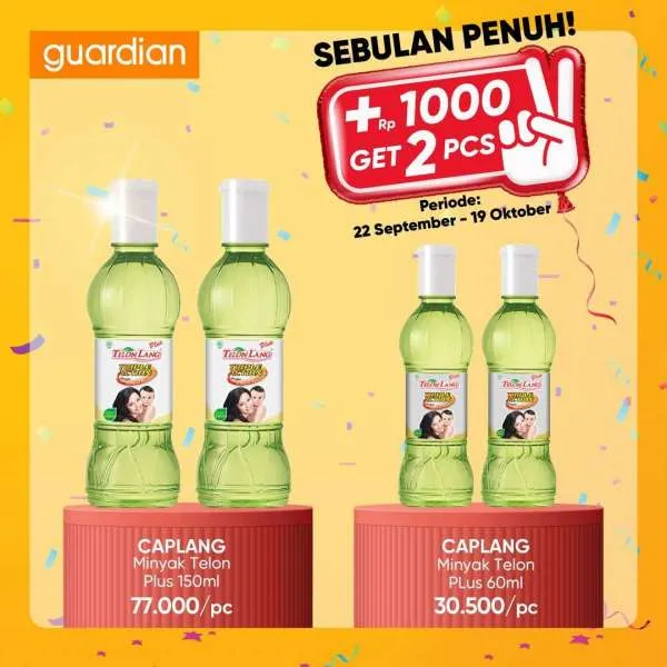 Promo Guardian +1000 Get 2 Pcs Periode 22 September-19 Oktober 2022