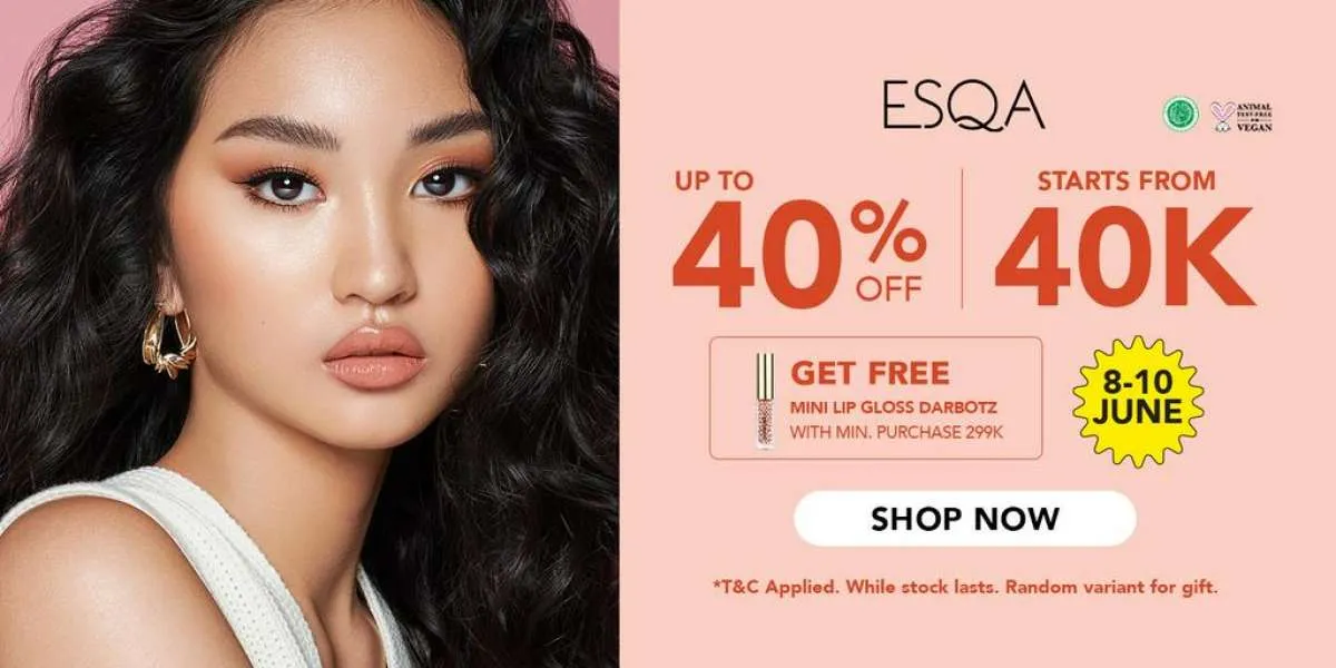 Diskon Sampai 40% Aneka Makeup ESQA di Shopee, Berlaku hingga 10 Juni 2022