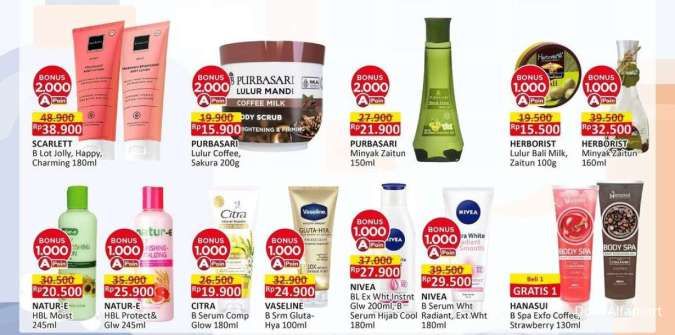 Promo Alfamart Beauty Fair sampai 29 Februari, Skincare dan Body Care Harga Spesial