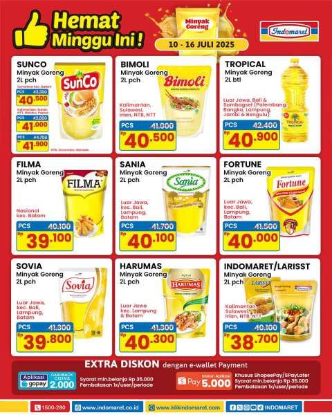 Promo Minyak Goreng di Indomaret 10-16 Juli 2025