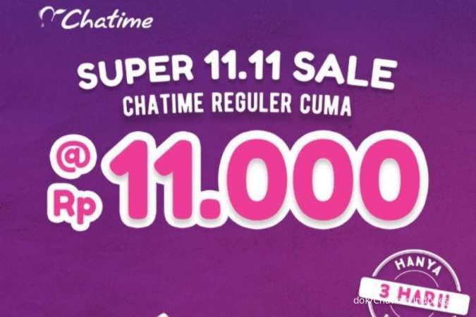 Promo 11.11 Chatime Super Sale 11-13 November, Beli Chatime Regular Cuma Rp 11.000