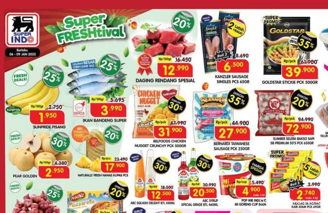 Katalog Promo Superindo Weekday Diskon hingga 40% Periode 6-9 Januari 2025