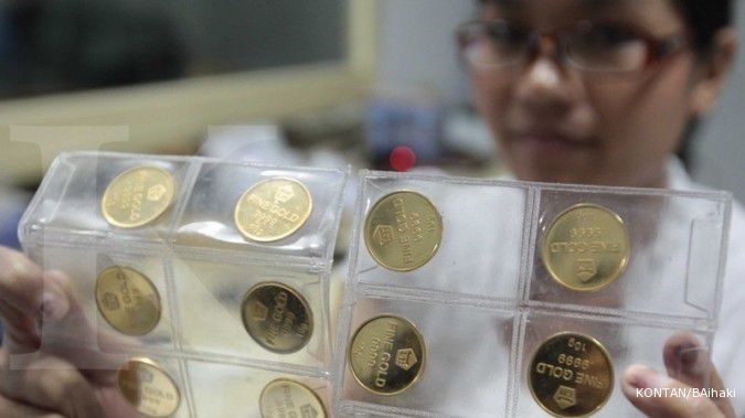 Harga buyback emas Antam naik Rp 5000 per gram