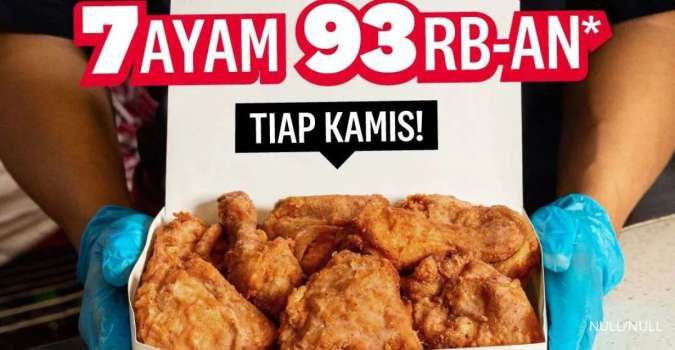 Promo KFC The Best Thursday di Bulan Agustus 2023, 7 Potong Ayam Goreng Harga Spesial