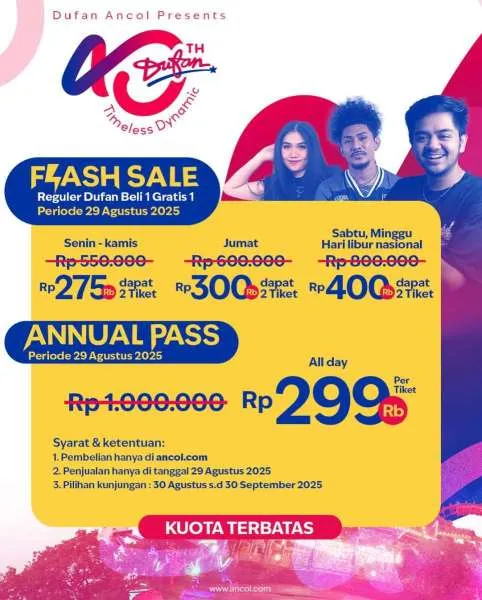 Promo Ulang Tahun Dufan ke-40 Beli 1 Gratis 1