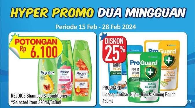 Promo Hypermart Dua Mingguan 15-28 Februari 2024, Aneka Body Care Diskon s/d 25%!