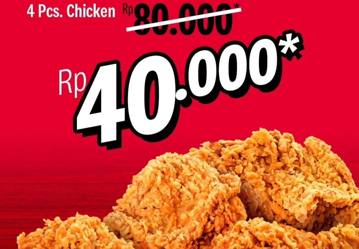 Daftar Promo KFC Tiap Rabu, Midweek Crunch Paket 4 Ayam Goreng Cuma Rp 40.000