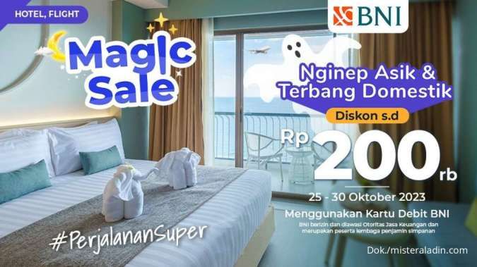 Promo Mister Aladin, Diskon Tiket Pesawat dan Hotel hingga Rp 200.000 Khusus BNI