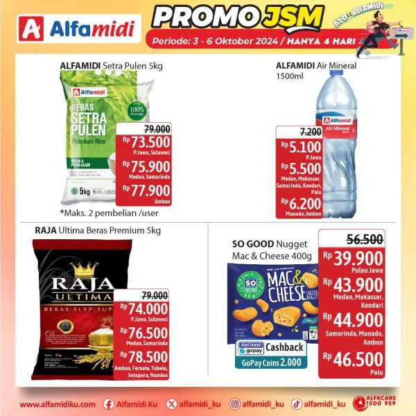 Promo JSM Alfamidi Hanya 4 Hari Periode 3-6 Oktober 2024