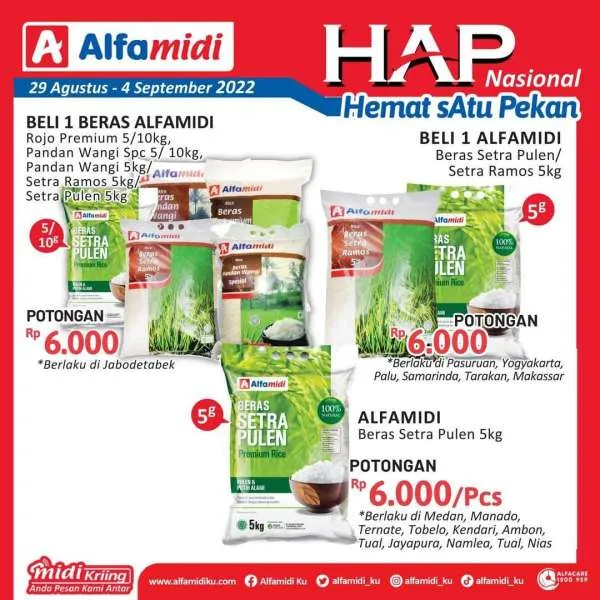 Promo Alfamidi Hemat Satu Pekan Periode 29 Agustus-4 September 2022