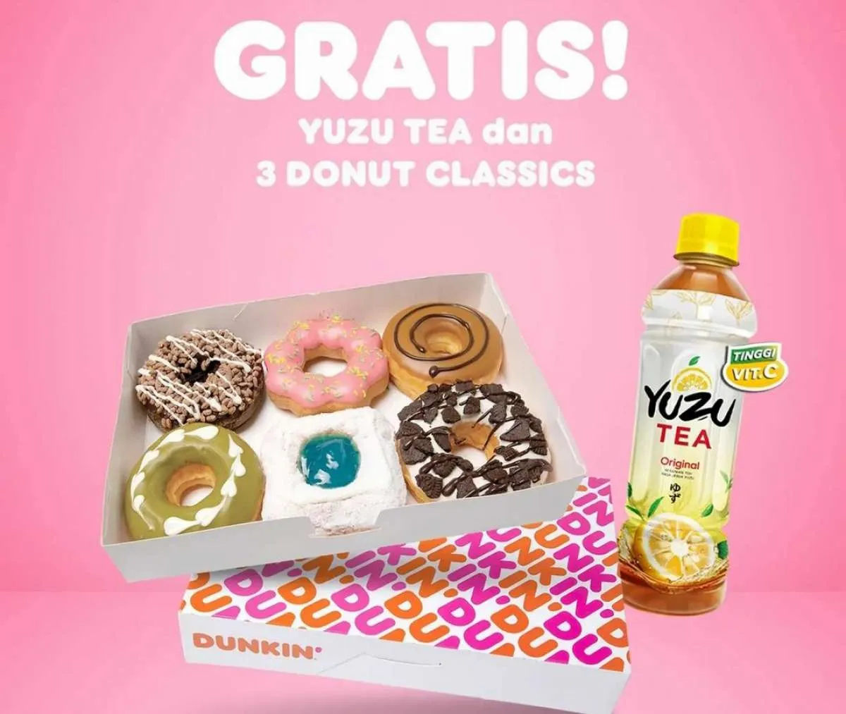 Promo Dunkin Donuts 16-22 Maret 2022, Beli 9 Gratis 3 Donut dan Yuzu Tea