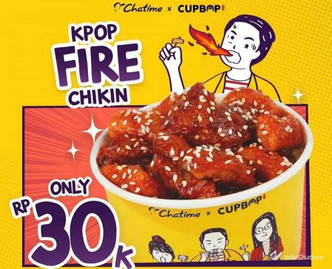 Promo Baru Chatime x Cupbob 2022, Kpop Chikin Jajanan ala Korea Cuma Rp 28.000
