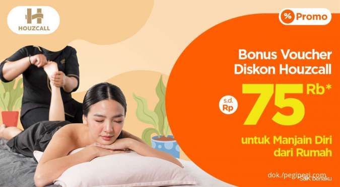 Dapatkan Voucher Diskon Houzcall hingga Rp 75.000 Setelah Beli Produk PegiPegi