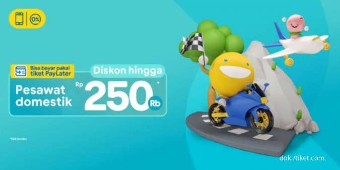 Promo Tiket Pesawat Domestik dari Tiket.com, Diskon hingga Rp 250.000 