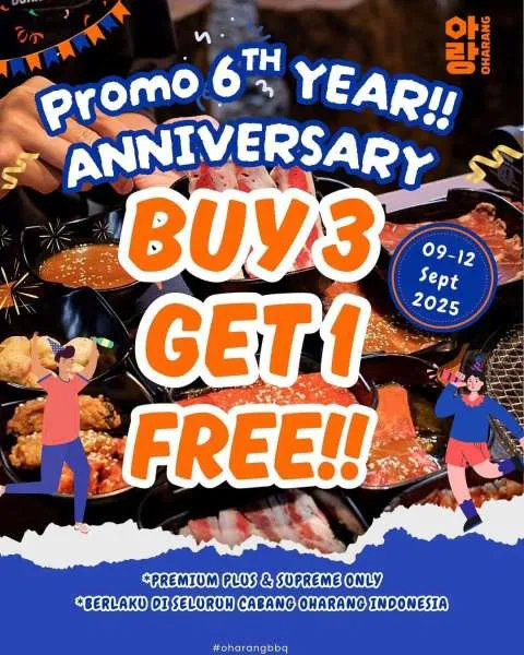 Promo Oharang Buy 3 Get 1 Free September 2025
