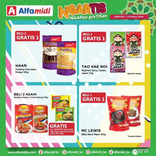 Promo Alfamidi Ngartis (Ngarep Gratisan) Periode 1-15 Maret 2024