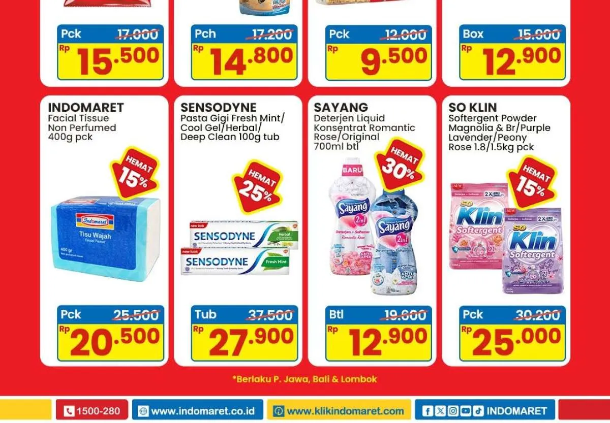 Promo Deterjen & Sabun Mandi Weekend April 2025, Promo Deterjen Sayang & So Klin