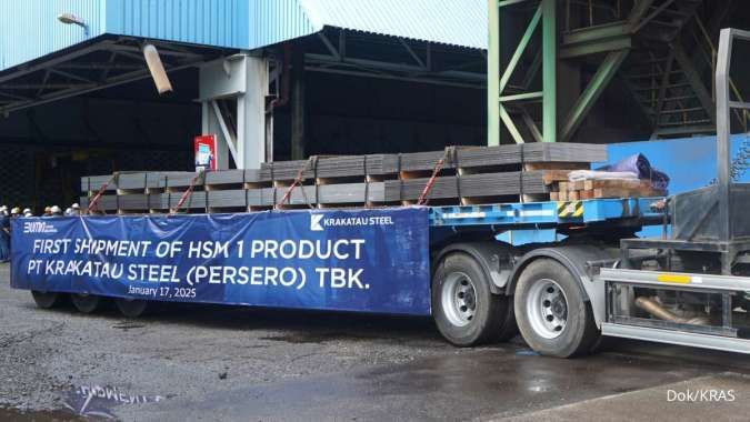 Pabrik HSM 1 Beroperasi Kembali, Krakatau Steel (KRAS) Kirim Pelat Baja Perdana 