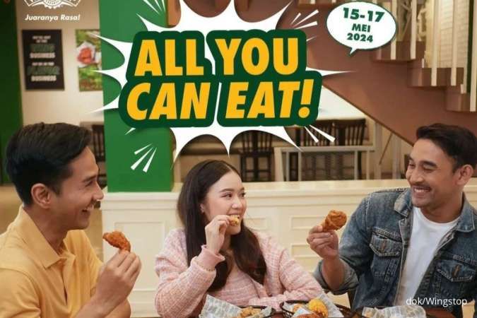 Wingstop Promo All You Can Eat 24 Menu Ayam-Rice Bowl Periode 15-17 Mei 2024