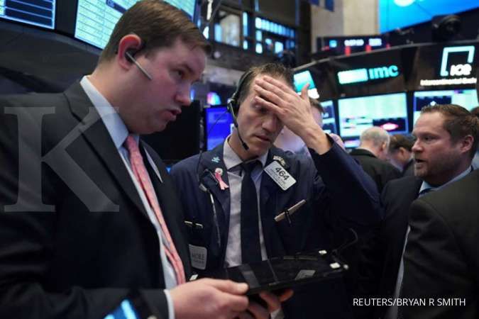 Dibuka naik 3%, Dow Jones akhirnya berbalik arah ke zona negatif