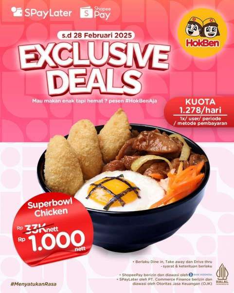 Promo HokBen dengan ShopeePay Later di Bulan Februari 2025