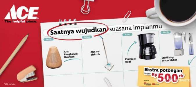Promo ACE Hardware Mei 2022, Diskon Spesial untuk Furnitur hingga Alat Kebersihan