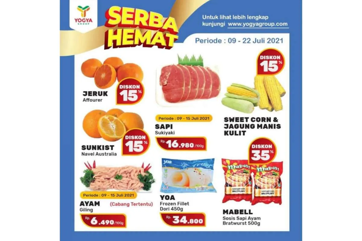 Promo Yogya Supermarket weekday 21 Juli 2021, diskonan hari kerja!