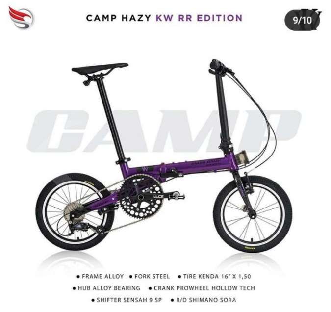 Baru, harga sepeda lipat Camp Hazy KW x Roy Ricardo gak mahal-mahal amat