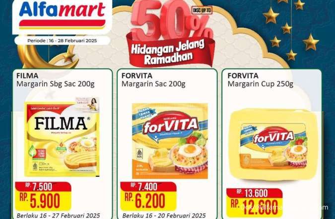 Promo Alfamart Jelang Ramadan 28 Februari 2025, Diskon 50% dan Cashback Rp 10.000