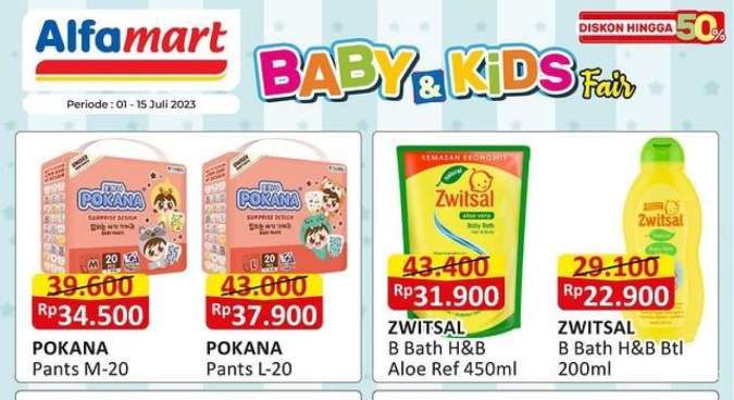 Promo Alfamart Baby & Kids Fair 1-15 Juli 2023, Kebutuhan Si Kecil Diskon 50%