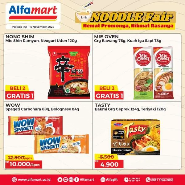 Promo Alfamart Noodle Fair Periode 1-15 November 2024