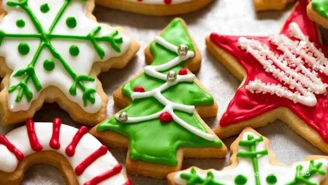 Resep Christmas Cookies si Biskuit Vanila Cantik Berbentuk Pohon Natal