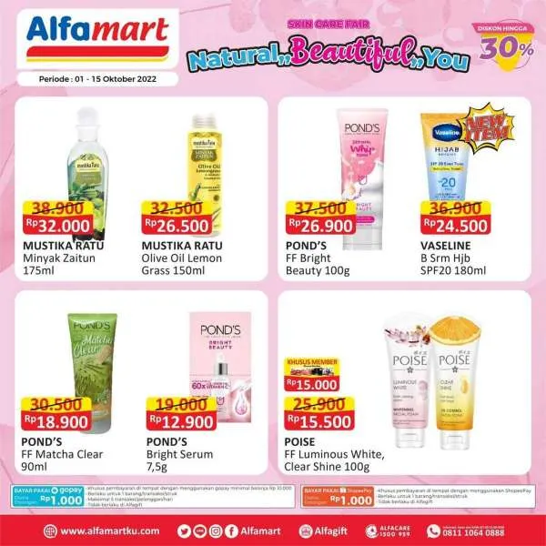 Promo Alfamart Skin Care Fair Periode 1-15 Oktober 2022