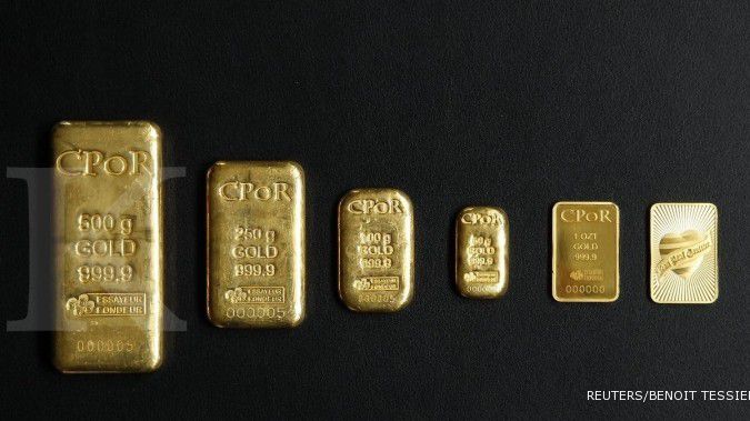 Lima hari, harga emas longsor 4,52%