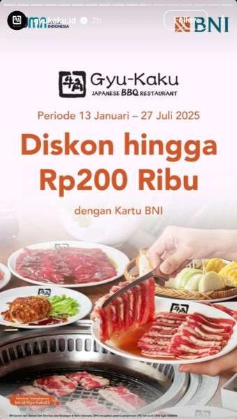 Promo Gyu-Kaku dan BNI Tahun 2025