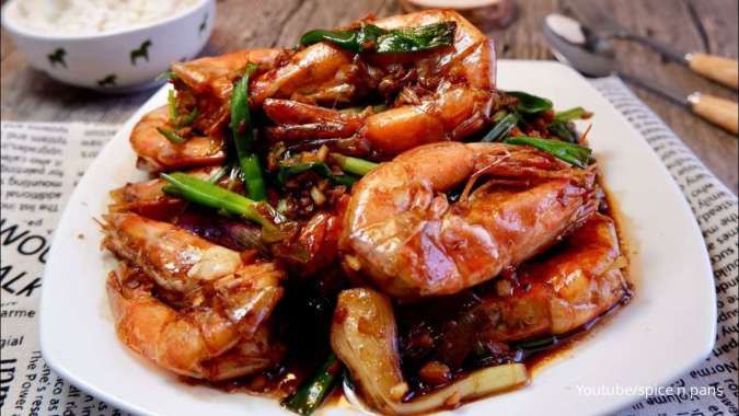 Resep Udang Saus Kecap Asin, Menu Chinese Food Sederhana yang Rasanya Istimewa