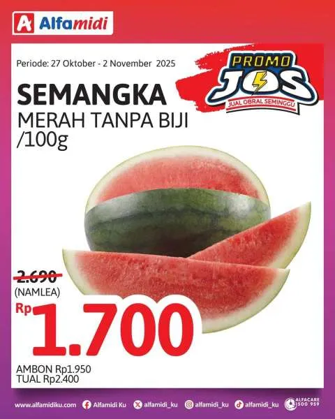 Promo JOS Alfamidi Periode 27 Oktober-2 November 2025