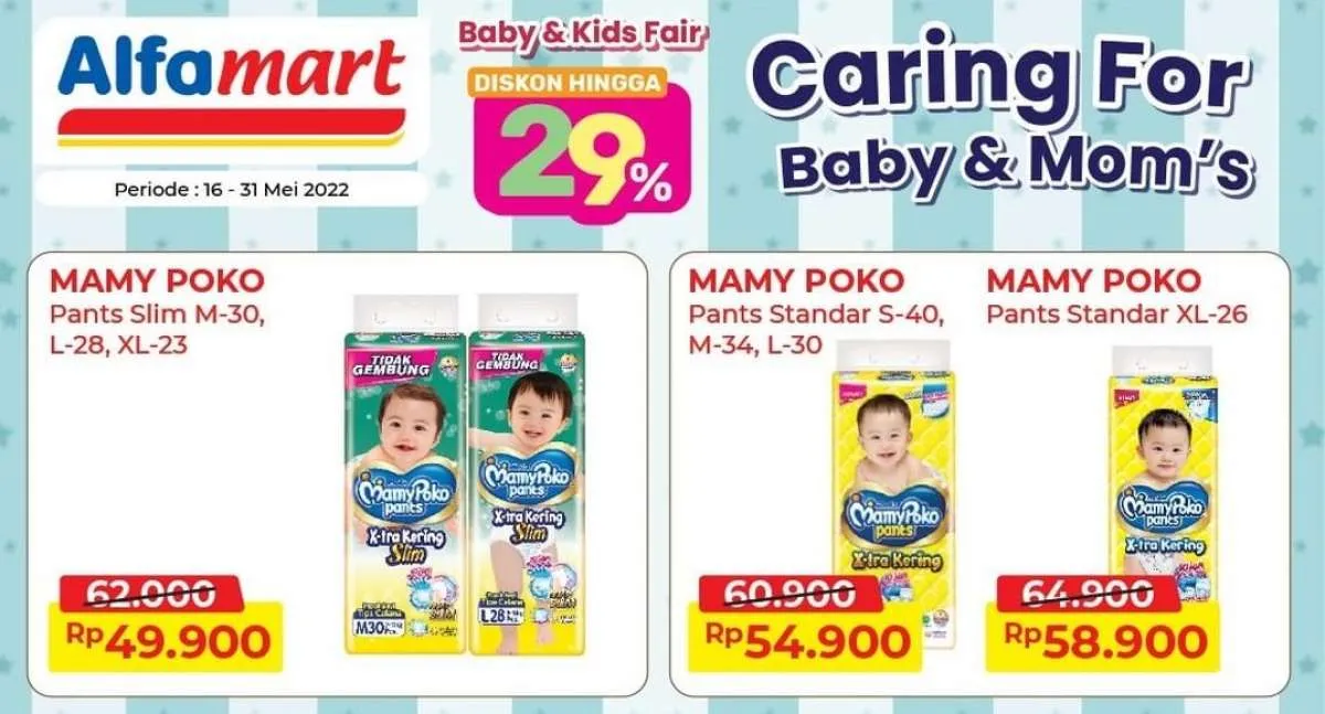 Promo Alfamart Baby & Kids Fair 16-31 Mei 2022, Belanja Diapers Anak Diskon s/d 29%
