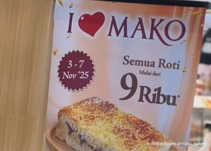 Siap Serbu Promo Mako Bakery 3-7 November, Jajan Semua Roti Mulai Rp 9.000 Saja