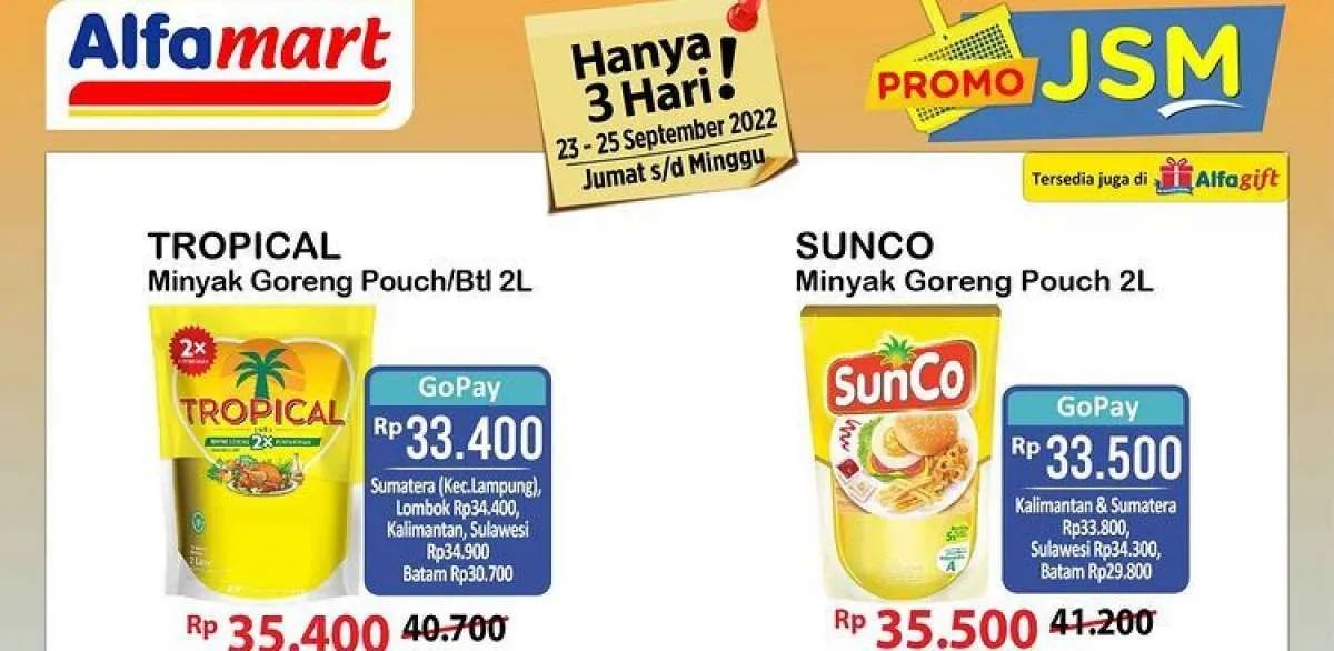 Promo JSM Alfamart Mulai 23-25 September 2022 dengan Harga Super Hemat