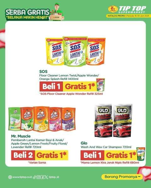 Promo Tip Top Serba Gratis 16-30 Juni 2025