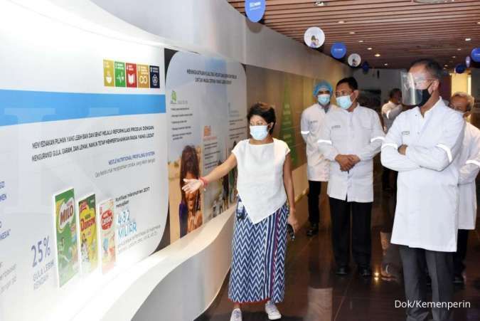Menperin Pantau Penerapan Protokol Kesehatan Pabrik Nestle