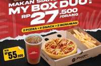 Promo Pizza Hut Delivery Setiap Senin-Jumat, 2 Pizza & 2 Snack-Minuman Cuma Rp 55.000