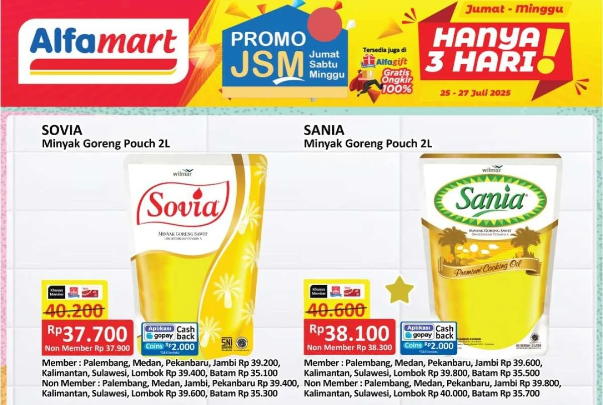 Promo Minyak Goreng Weekend 25-27 Juli 2025 di Superindo-Alfamart & Indomaret
