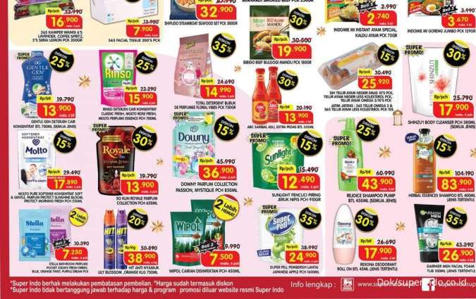 Promo Superindo Weekday 27 Februari 2025, Deterjen Rinso dan Gentle Gen Diskon 25%