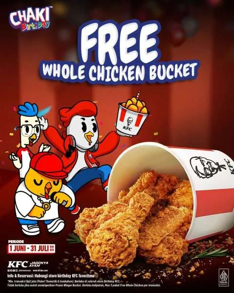 Promo KFC Free Whole Chicken Bucket