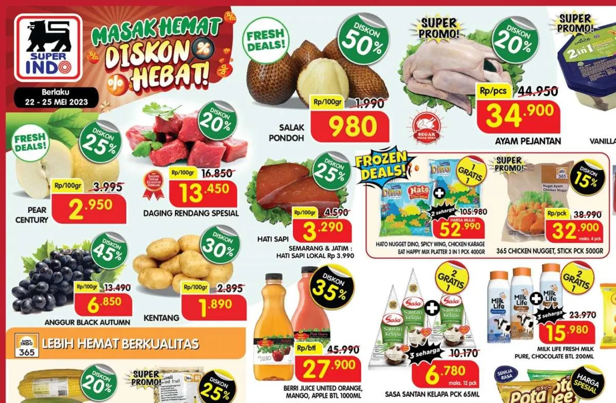 Katalog Promo Superindo Weekday Diskon hingga 50% Periode 22-25 Mei 2023