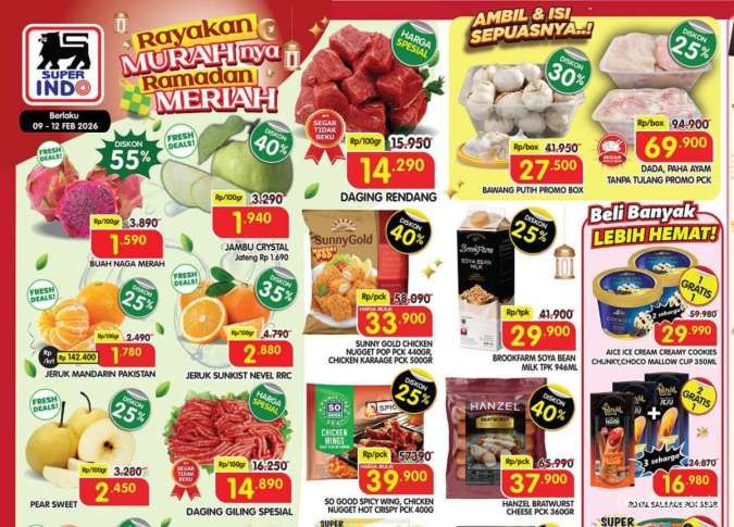 Promo Superindo Weekday 9-12 Februari 2026, Ada Diskon 55% di Awal Pekan