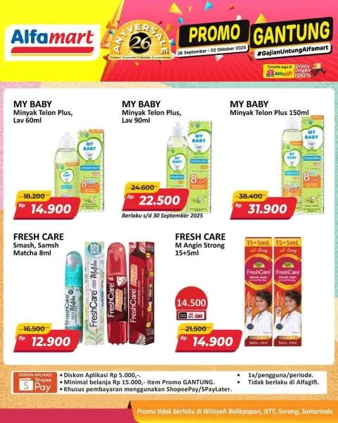 Promo Alfamart Gantung Periode 26 September-2 Oktober 2025