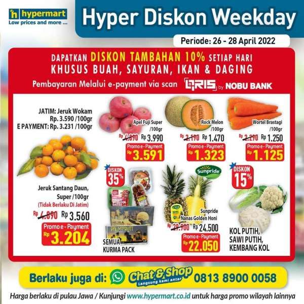 Promo Hypermart Mulai 26-28 April 2022